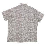 HAWAI Mens Shirt Beige Crazy Pattern L