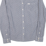 LEE Mens Shirt Grey Striped Long Sleeve S