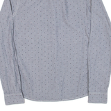 LEE Mens Shirt Grey Striped Long Sleeve S