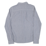 LEE Mens Shirt Grey Striped Long Sleeve S