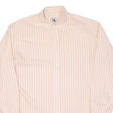 Mens Shirt Pink Striped Long Sleeve M