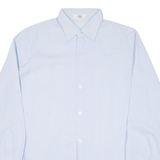 LONDON HOUSE Mens Plain Shirt Blue Long Sleeve L