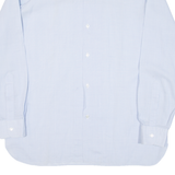 LONDON HOUSE Mens Plain Shirt Blue Long Sleeve L