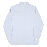 LONDON HOUSE Mens Plain Shirt Blue Long Sleeve L