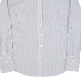 BANANA REPUBLIC Riley Tailored Fit Womens Shirt Grey Striped Long Sleeve S