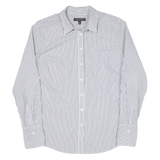 BANANA REPUBLIC Riley Tailored Fit Womens Shirt Grey Striped Long Sleeve S