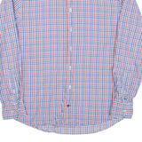TOMMY HILFIGER Fitted Mens Shirt Blue Check Long Sleeve L
