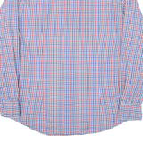 TOMMY HILFIGER Fitted Mens Shirt Blue Check Long Sleeve L