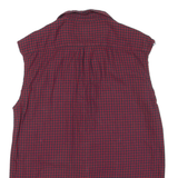 WRANGLER Mens Shirt Red Check Sleeveless M
