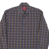 HUGO Slim Fit Mens Shirt Blue Check Long Sleeve M