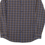 HUGO Slim Fit Mens Shirt Blue Check Long Sleeve M