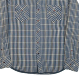 LEE COOPER Mens Shirt Blue Check Long Sleeve L