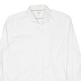 OLYMP Mens Plain Shirt White Long Sleeve M