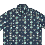 JOHN ADAMS Mens Shirt Blue Crazy Pattern L