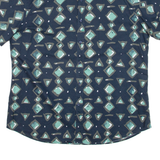 JOHN ADAMS Mens Shirt Blue Crazy Pattern L