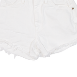 WRANGLER Womens Denim Shorts White Relaxed XS W25