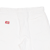 DICKIES Womens Workwear Shorts White Relaxed L W36