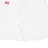 DICKIES Womens Workwear Shorts White Relaxed L W36
