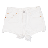 Womens Denim Shorts White Relaxed XXS W24