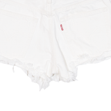 Womens Denim Shorts White Relaxed XXS W24