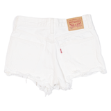 Womens Denim Shorts White Relaxed XXS W24