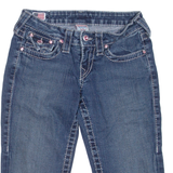 TRUE RELIGION Womens Pedal Pushers Shorts Blue Relaxed XXS W24