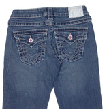 TRUE RELIGION Womens Pedal Pushers Shorts Blue Relaxed XXS W24