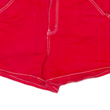 DICKIES Womens Denim Shorts Red Relaxed UK 14 W32