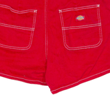 DICKIES Womens Denim Shorts Red Relaxed UK 14 W32