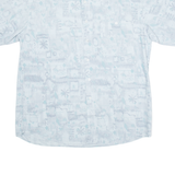 LETS GO Mens Shirt Blue Geometric L