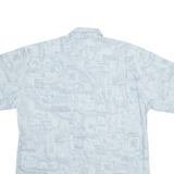 LETS GO Mens Shirt Blue Geometric L