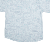 LETS GO Mens Shirt Blue Geometric L