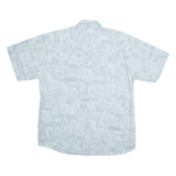 LETS GO Mens Shirt Blue Geometric L