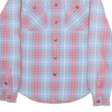 RALPH LAUREN Womens Shirt Blue Check Long Sleeve UK 4