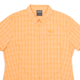 JACK WOLFSKIN Womens Shirt Orange Check L