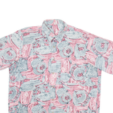 Mens Shirt Grey Crazy Pattern L