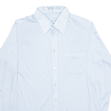 LIBERO Mens Plain Shirt Blue Long Sleeve S