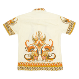 Mens Shirt Yellow Crazy Pattern S