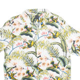 H&M Mens Hawaiian Shirt White Viscose Floral M