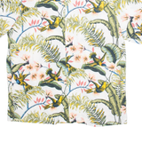 H&M Mens Hawaiian Shirt White Viscose Floral M