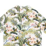 H&M Mens Hawaiian Shirt White Viscose Floral M