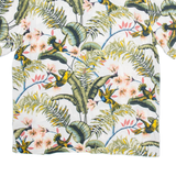 H&M Mens Hawaiian Shirt White Viscose Floral M