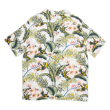 H&M Mens Hawaiian Shirt White Viscose Floral M