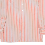 BENECAID Mens Shirt Orange Striped Long Sleeve M