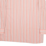 BENECAID Mens Shirt Orange Striped Long Sleeve M