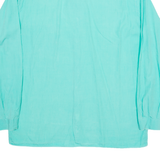 JUSTERINI & BROOKS LTD Mens Plain Shirt Green Long Sleeve L