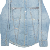 DIESEL Womens Denim Shirt Blue Long Sleeve XXS