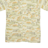 Mens Shirt Brown Crazy Pattern M