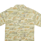 Mens Shirt Brown Crazy Pattern M