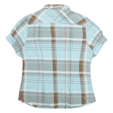 THE NORTH FACE Womens Shirt Blue Nylon Check L